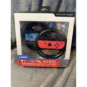 Mario Kart Steering Wheel for Nintendo Switch Joy-Con Black 2 Pack Racing Wheel